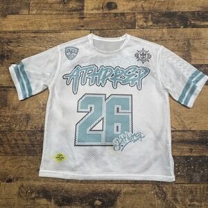Athprep White Mesh Jersey T‎ Shirt Number 26 Athletic Sportswear